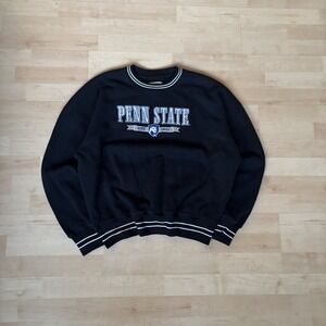 Hollister Blue 84 Penn State Black Spellout Logo College Crewneck Sz L